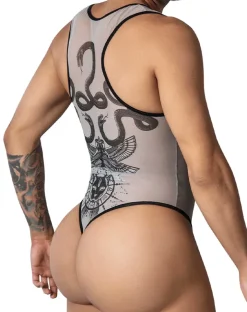 Candyman 99869 Egyptian Bodysuit Nude-black