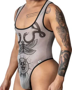 Candyman 99869 Egyptian Bodysuit Nude-black