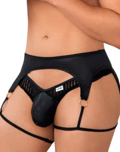 Candyman 99655 Garter Thongs Black