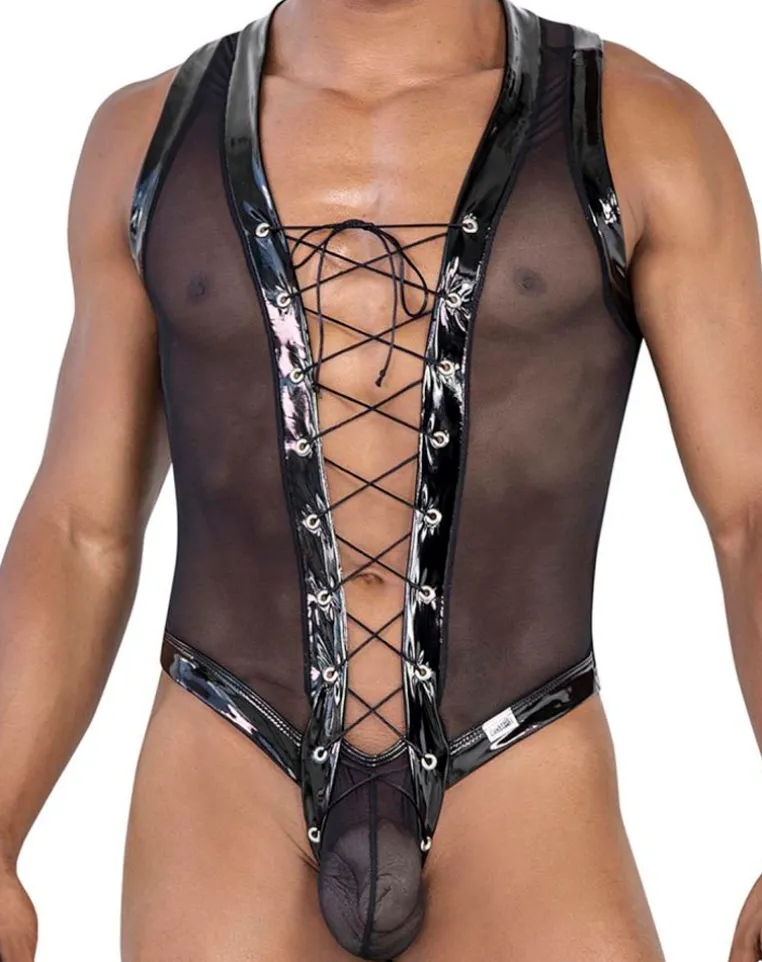 Candyman 99774 Gladiator Bodysuit Black
