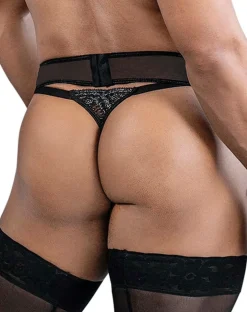 Candyman 99837 Lace-garter Outfit Black