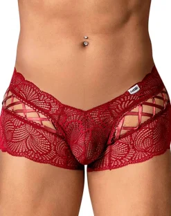 Candyman 99916 Lace Trunks Burgundy