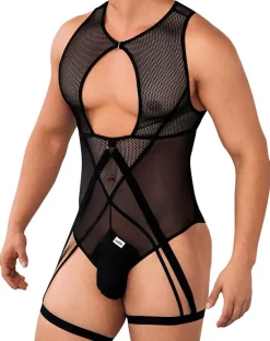 Candyman 99650 Mesh Bodysuit Black