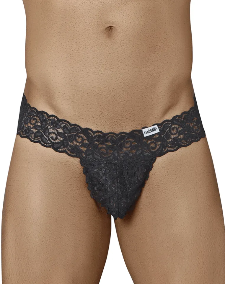Candyman 99315 Peek A Boo Thongs Black