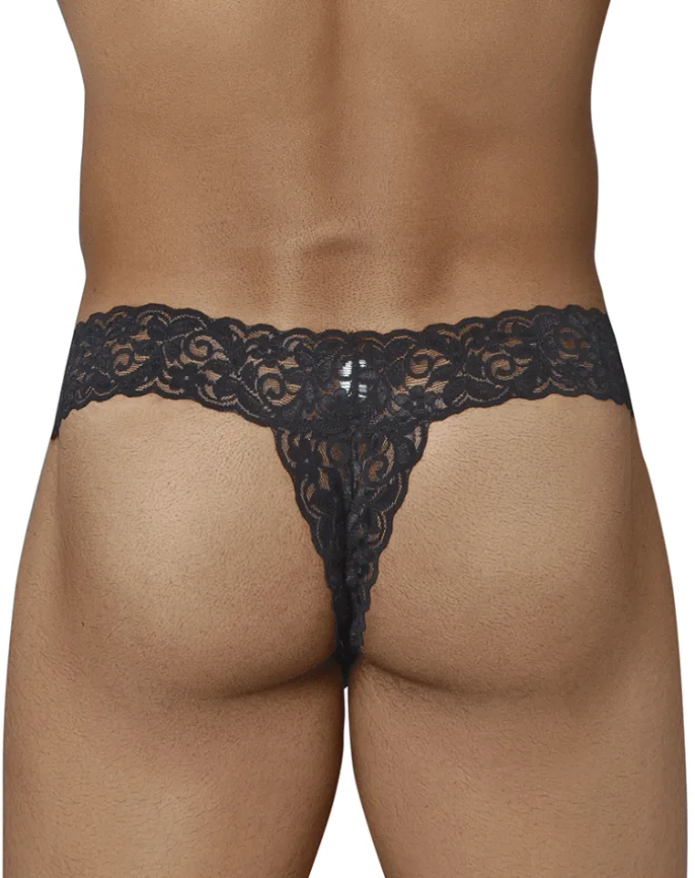 Candyman 99315 Peek A Boo Thongs Black