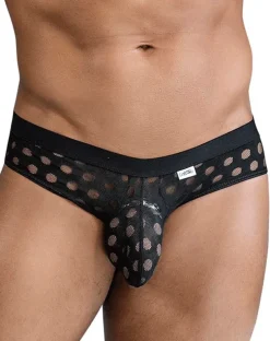 Candyman 99855 Polka Mesh Briefs Black