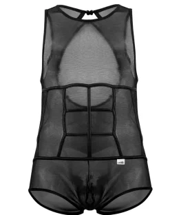 Candyman 99683x Tulle Bodysuit Black