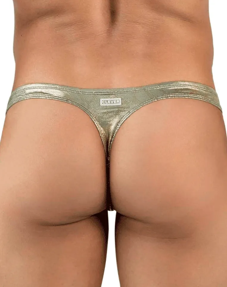 Clever 2063 Diamond Thongs Gold
