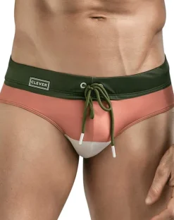 Clever 1802 Wave Swim Briefs Green