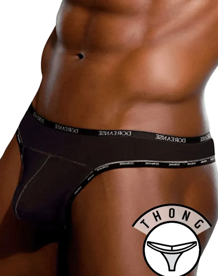 Doreanse 1216-blk Blk Naked Thong Black