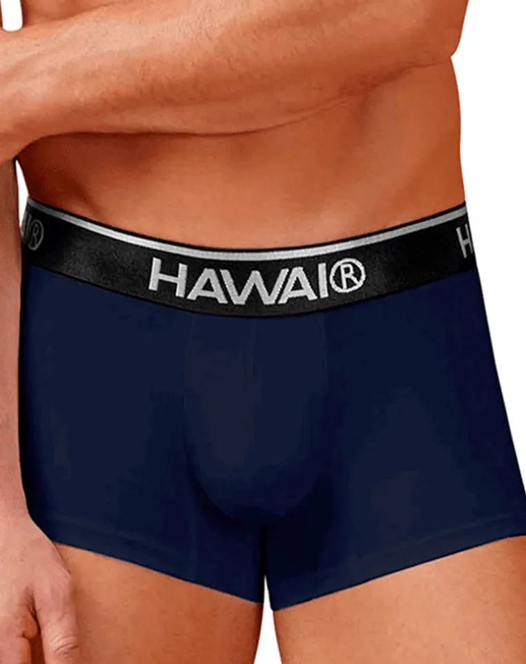 Hawair 4986 Cotton Blend Trunks Dark Blue-01