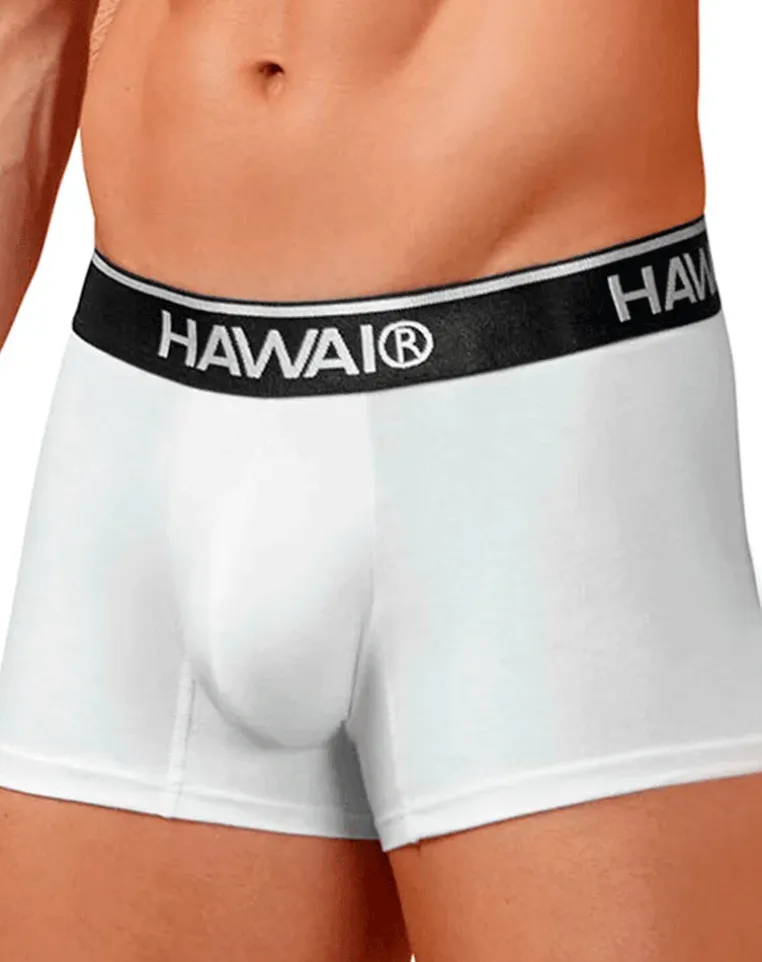 Hawair 4986 Cotton Blend Trunks White-01