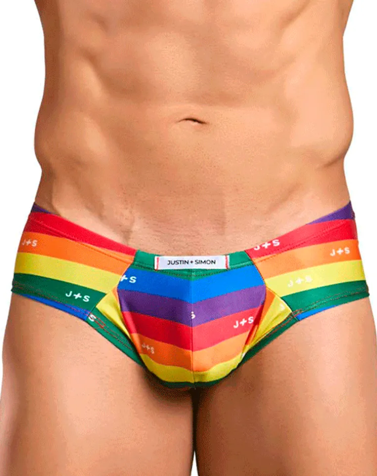 Justin+simon Xsj22 Cheek Briefs Pride Flag
