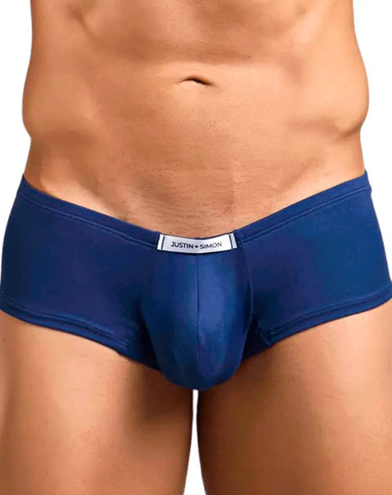 Justin+simon Xsj13 Cheeky Bulge Boxer Peach Navy