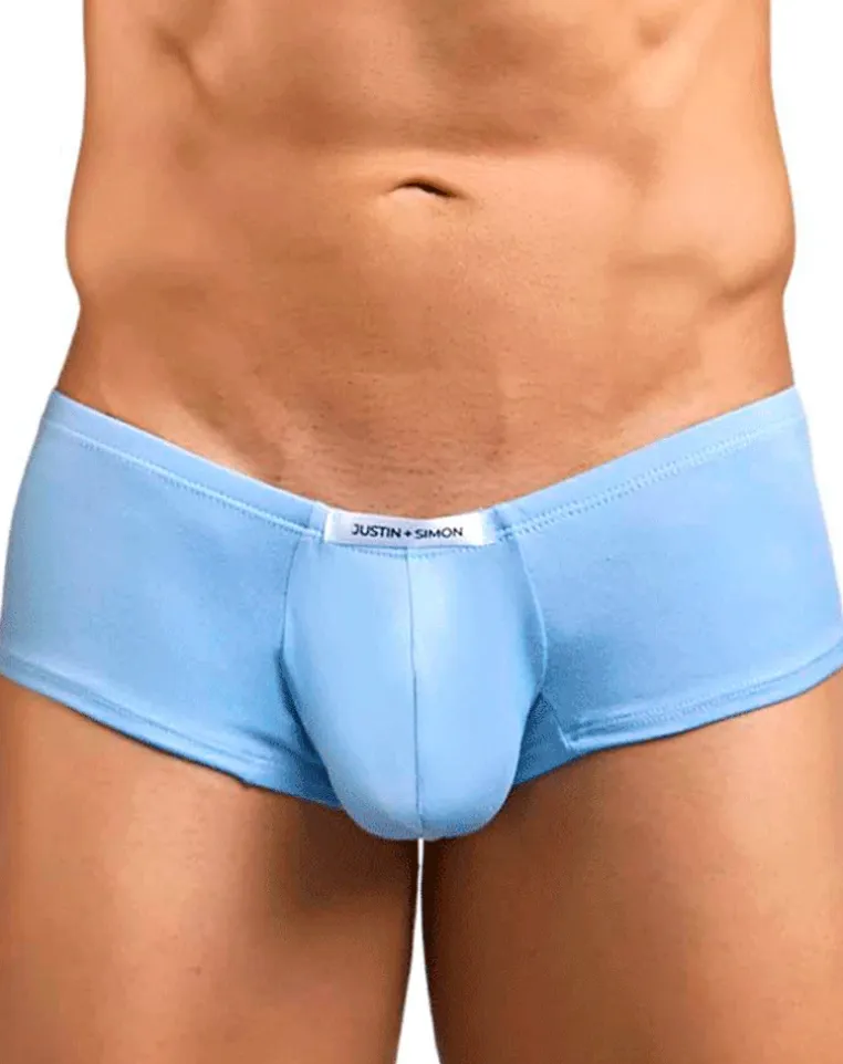 Justin+simon Xsj13 Cheeky Bulge Boxer Peach Blue
