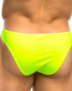 Justin+simon Xsj01 Classic Silky Bikini Neon Green