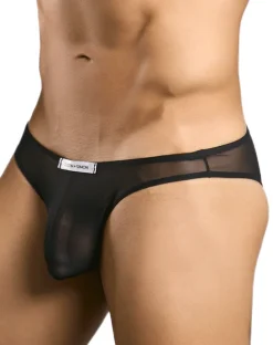 Justin+simon Xsj01 Classic Silky Bikini Black Mesh