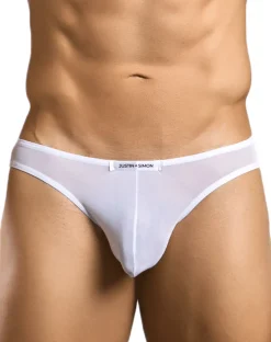 Justin+simon Xsj01 Classic Silky Bikini White Mesh