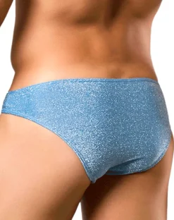 Justin+simon Xsj01 Classic Silky Bikini Lurex Blue