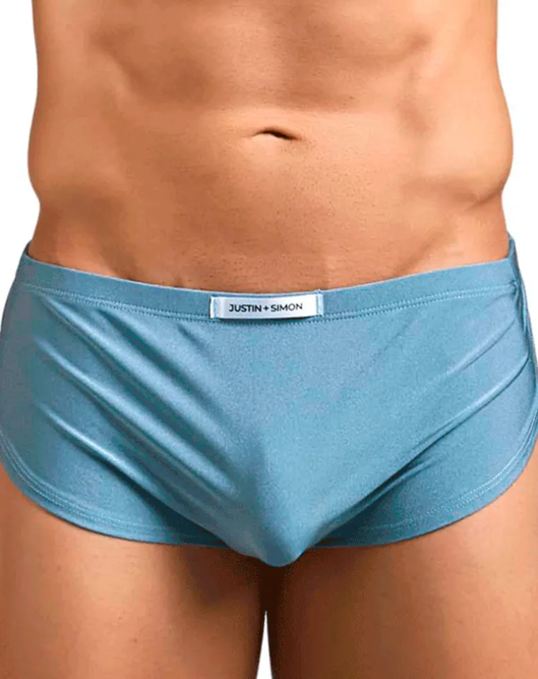 Justin+simon Xsj09 Running Shorts Metal Green