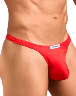 Justin+simon Xsj03 Silky Sexy Thongs Peach Red