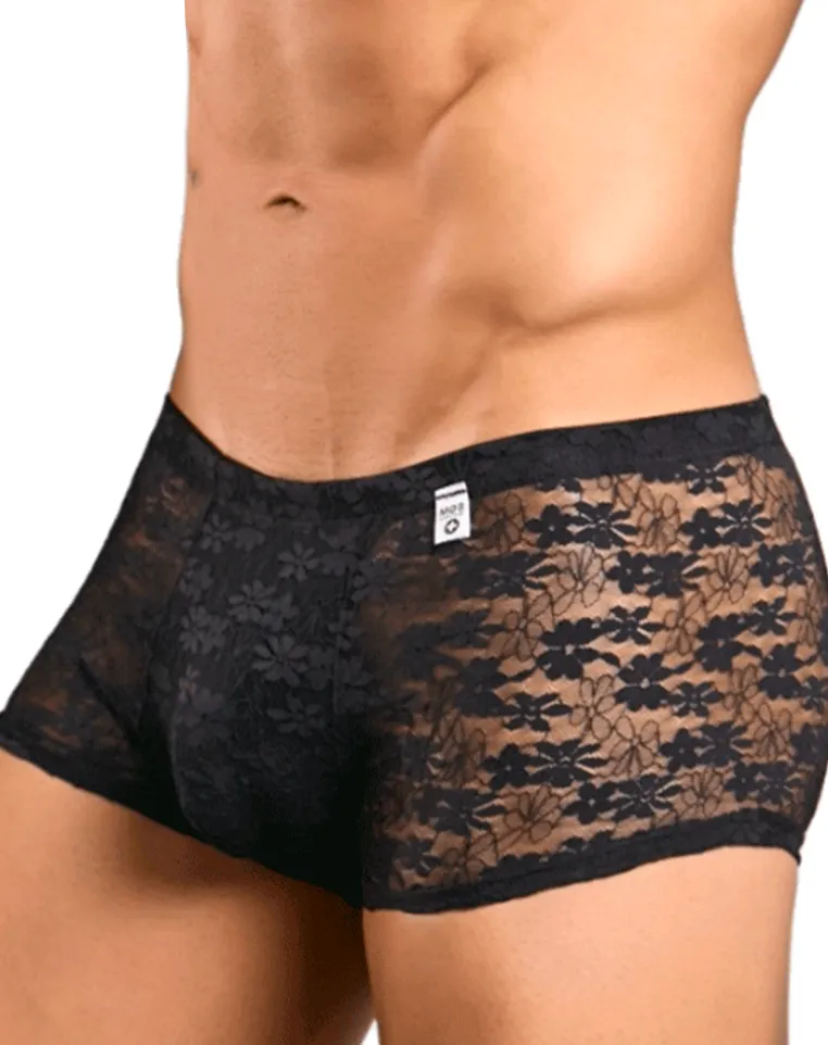 Malebasics Mbl84 Classic Pouch Trunks Black Lace