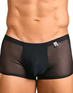 Malebasics Mbl84 Classic Pouch Trunks Black Mesh