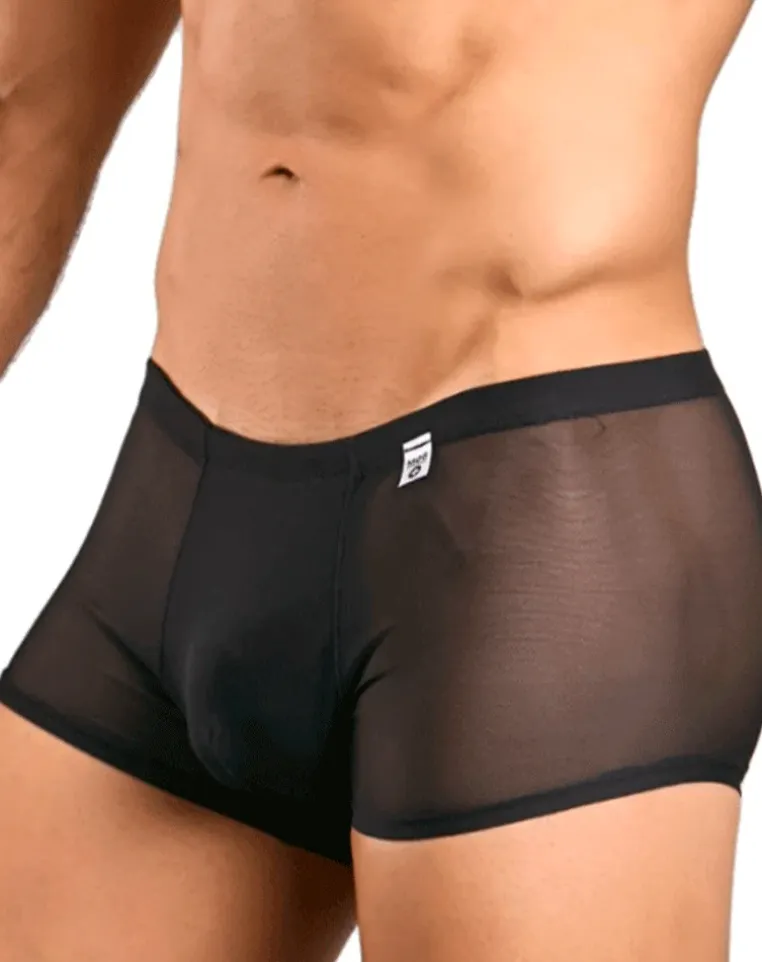 Malebasics Mbl84 Classic Pouch Trunks Black Mesh