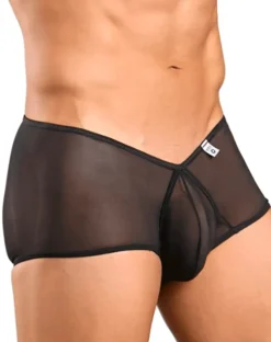 Malebasics Mbl83 Loop Cheeky Trunks Black Mesh