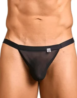 Malebasics Mbl85 Y Sexy Thongs Black Mesh
