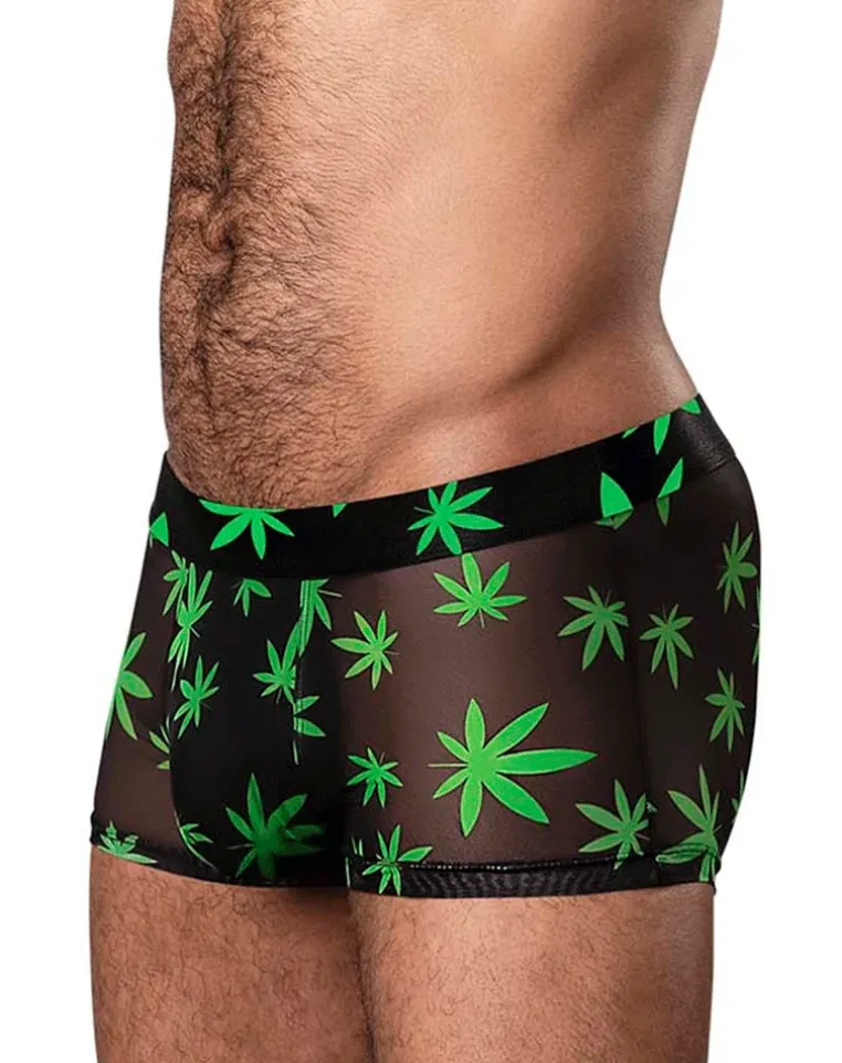 Male Power 145-294 Hazy Dayz Pouch Short Pot Leaf