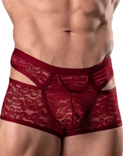 Male Power 126-289 Lucifer Cut Out Short Burgundy