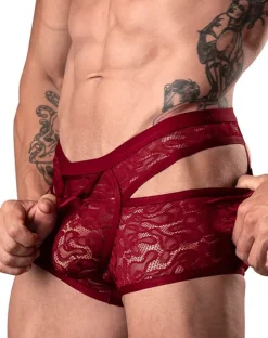 Male Power 126-289 Lucifer Cut Out Short Burgundy