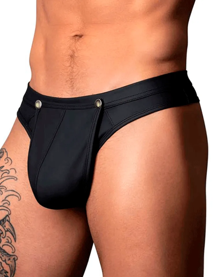 Male Power 410-298 Oh Snap Snap Off Thong Black