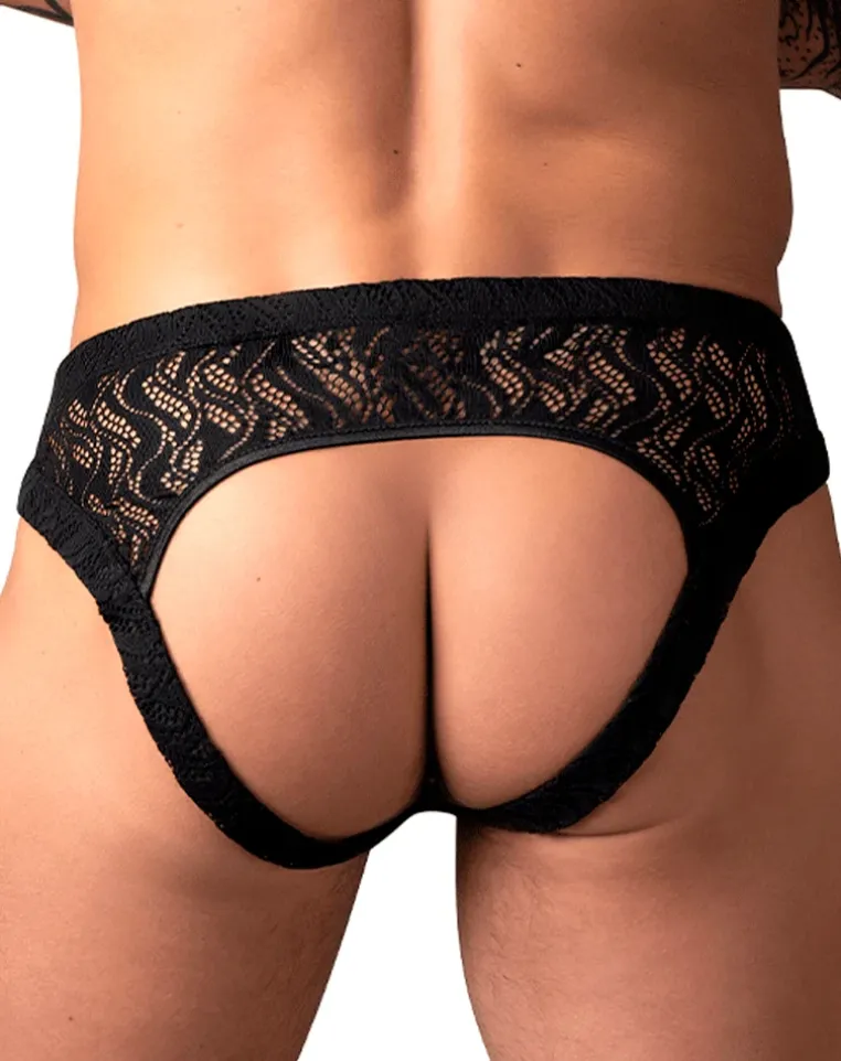 Male Power 330-305 Ripple Moon Jock Black