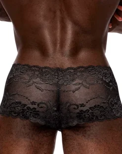 Male Power 127-280 Sassy Lace Mini Short Black