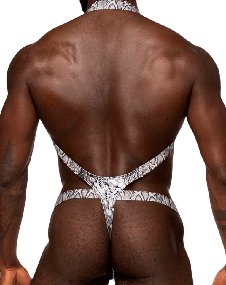 Male Power 404-282 S-naked Shoulder Sling Harness Thong Silver-black