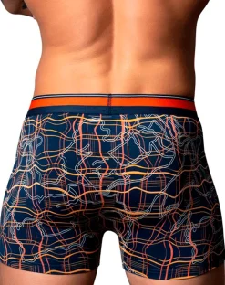Male Power 160-299 Soo Cumfy Boxer Brief Navy-orange