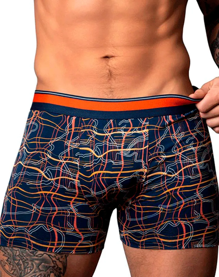 Male Power 160-299 Soo Cumfy Boxer Brief Navy-orange