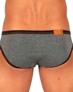 Private Structure Lcut4358 Barn Boy Low Rise Mini Brief Stone Gray
