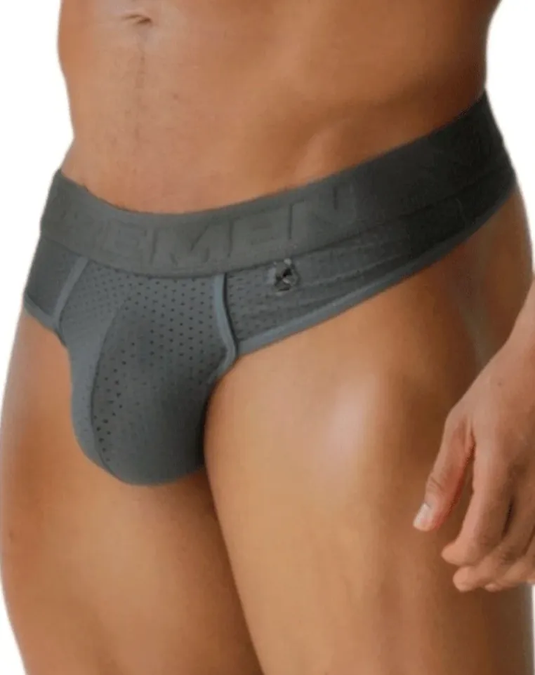 Xtremen 91268 Elite Athletic Micro-perforated Performance Thongs Gray
