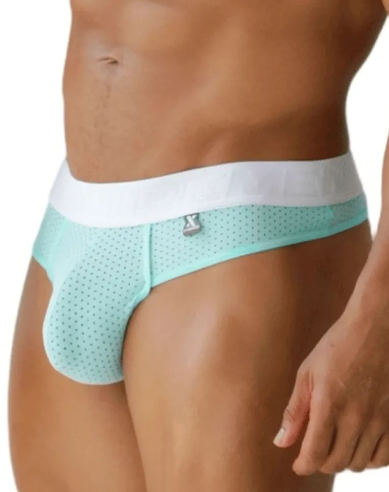 Xtremen 91268 Elite Athletic Micro-perforated Performance Thongs Seawater