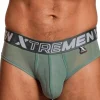 Xtremen 91262 Microfiber Mesh Briefs Green