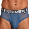 Xtremen 91262 Microfiber Mesh Briefs Blue