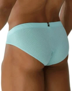 Xtremen 91270 Sleek Low-rise Perforated Briefs Seawater