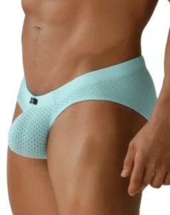 Xtremen 91270 Sleek Low-rise Perforated Briefs Seawater