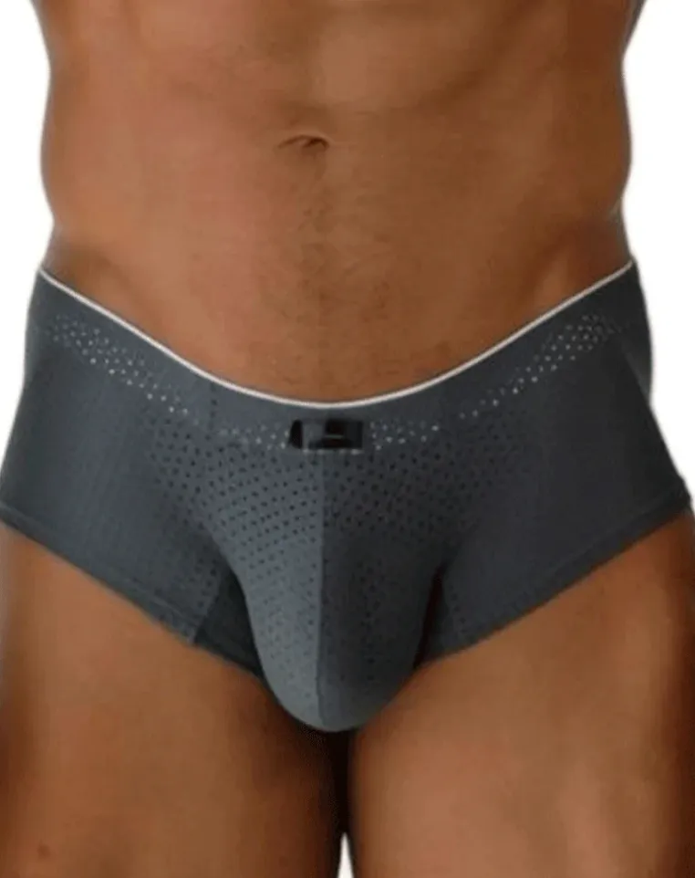 Xtremen 91269 Sleek V-cut Performance Mesh Briefs Gray