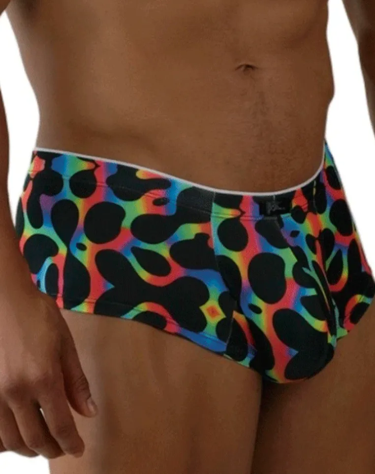 Xtremen 91283 Ultimate Low-rise Rainbow Printed Briefs Mushroom