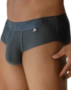 Xtremen 91250 Xtremen Athletic Performance Mesh Briefs Gray